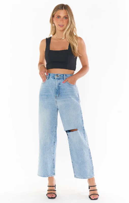 Exclusive Customization Ansley Crop Top ~ Black Stretch