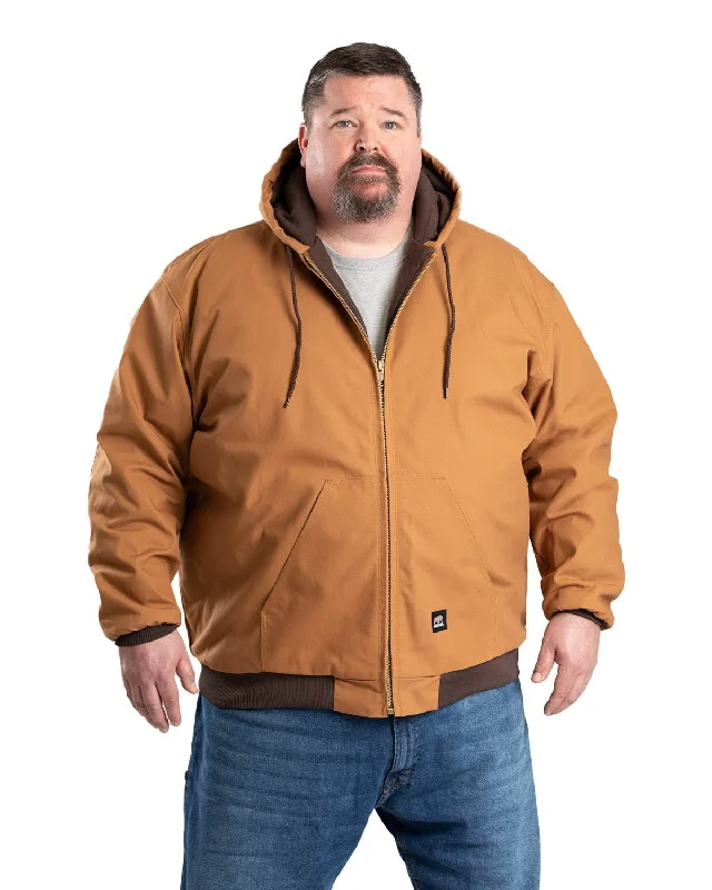 Unique Design Berne Apparel Mens Heritage Duck Hooded Active Brown Duck 100% Cotton Jacket
