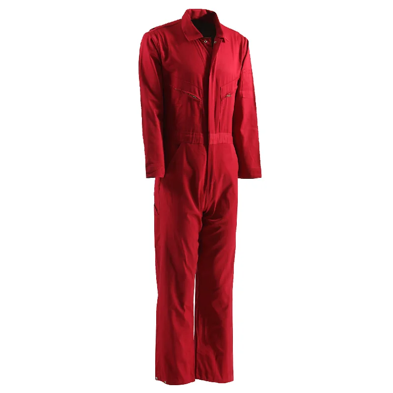 Relaxed And Casual Berne Mens Red 100% Cotton Deluxe Unlined Coverall