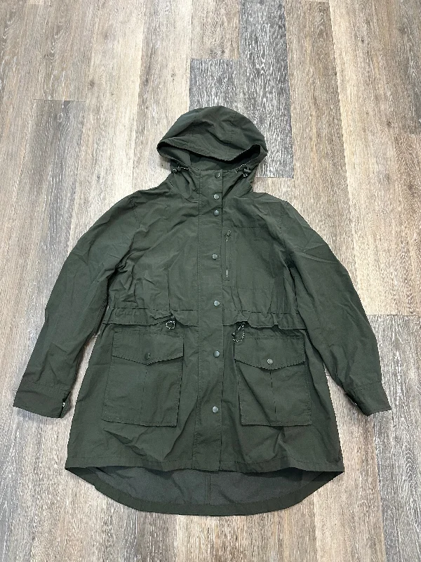 Floral Prints Jacket Windbreaker By J. Crew In Green, Size: M