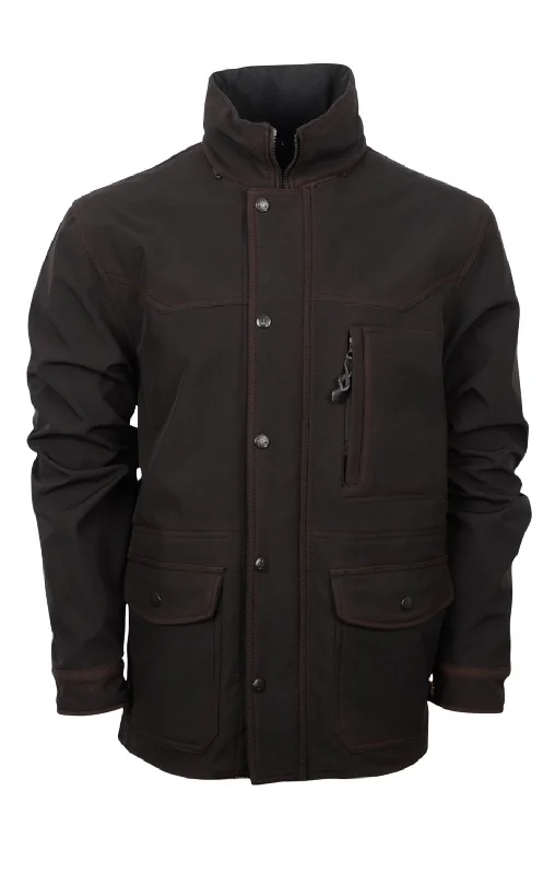 Nightclub Style STS Ranchwear Mens Brazos Enzyme Black Polyester Softshell Jacket