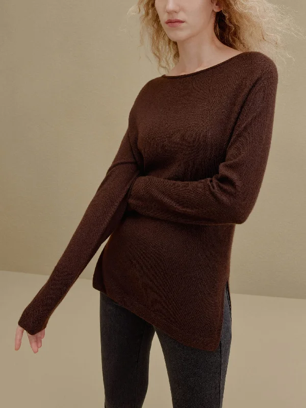 High-quality Design Cashmere Boatneck Sweater