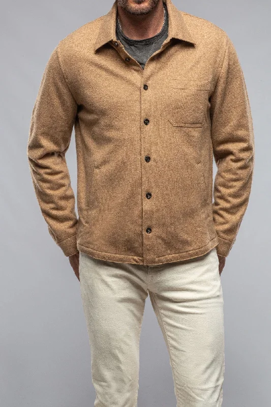 Luxury Style Sooter Cashmere Shirt In Camel