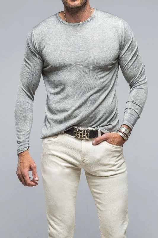 Soft Textures Matteo Cashmere Sweater in Perla
