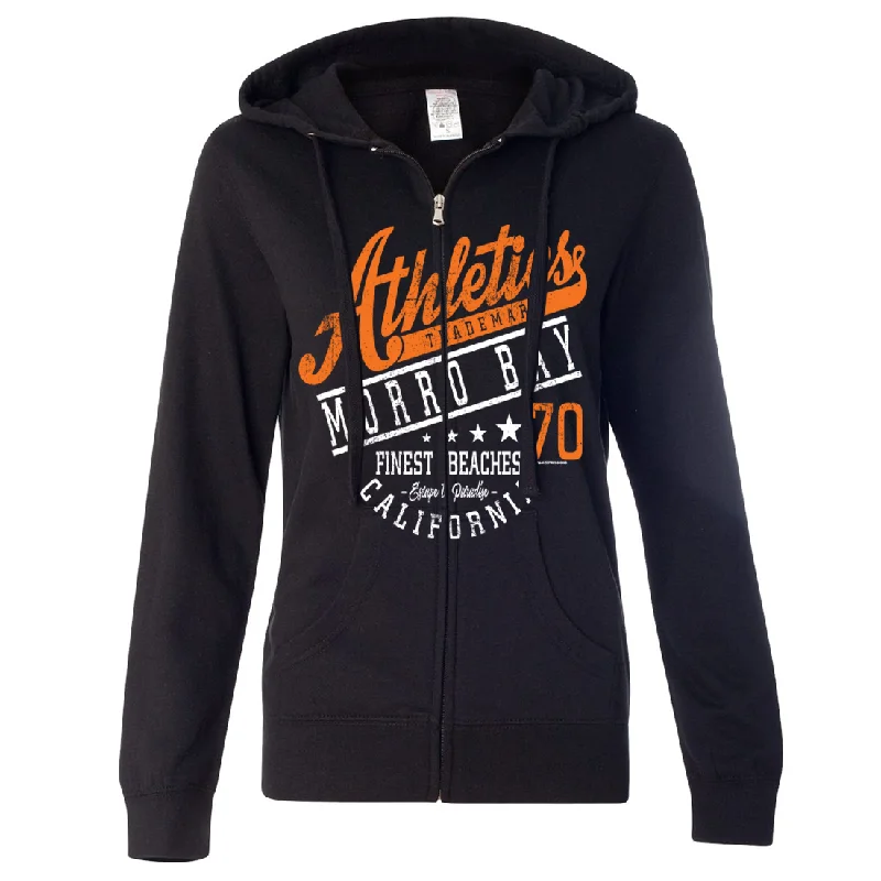 Slim Fit Morro Bay Athletics Ladies Lightweight Fitted Zip-Up Hoodie