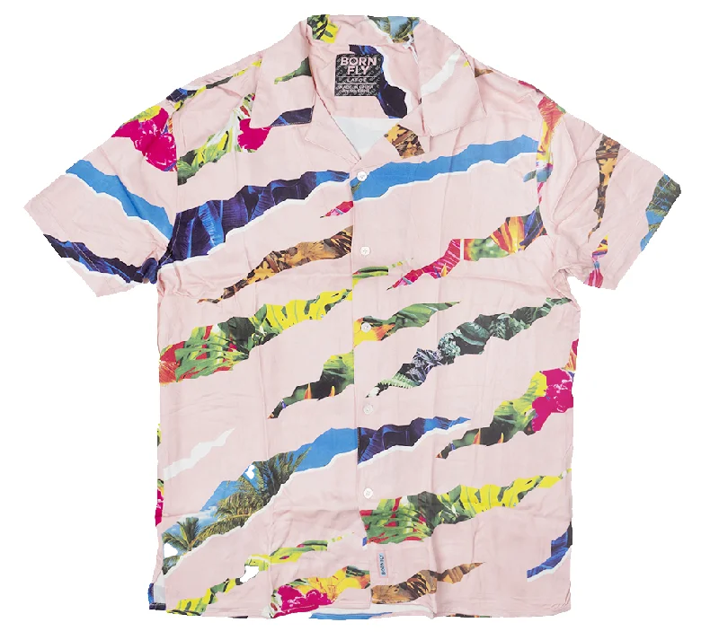 Feminine Charm BORN FLY S/S BUTTON DOWN PINK - 2306W4728