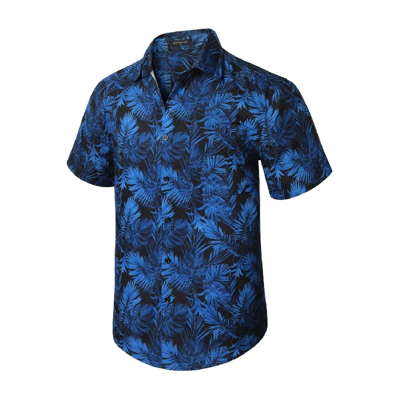 Cool Style Funky Hawaiian Shirts with Pocket - NAVY BLUE