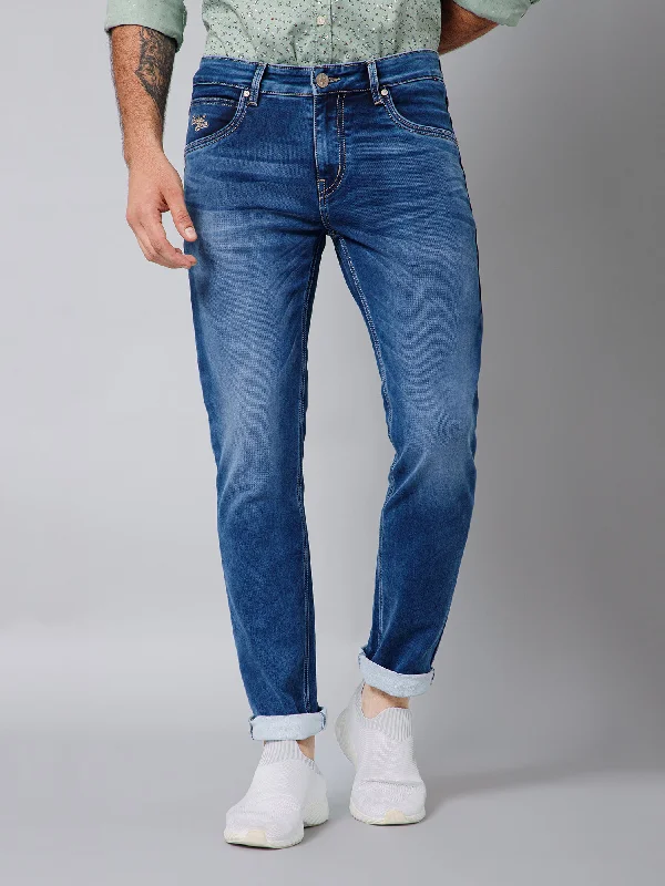 Light And Breathable Men's Ultra Narrow fit Medium Fade Blue  Jeans