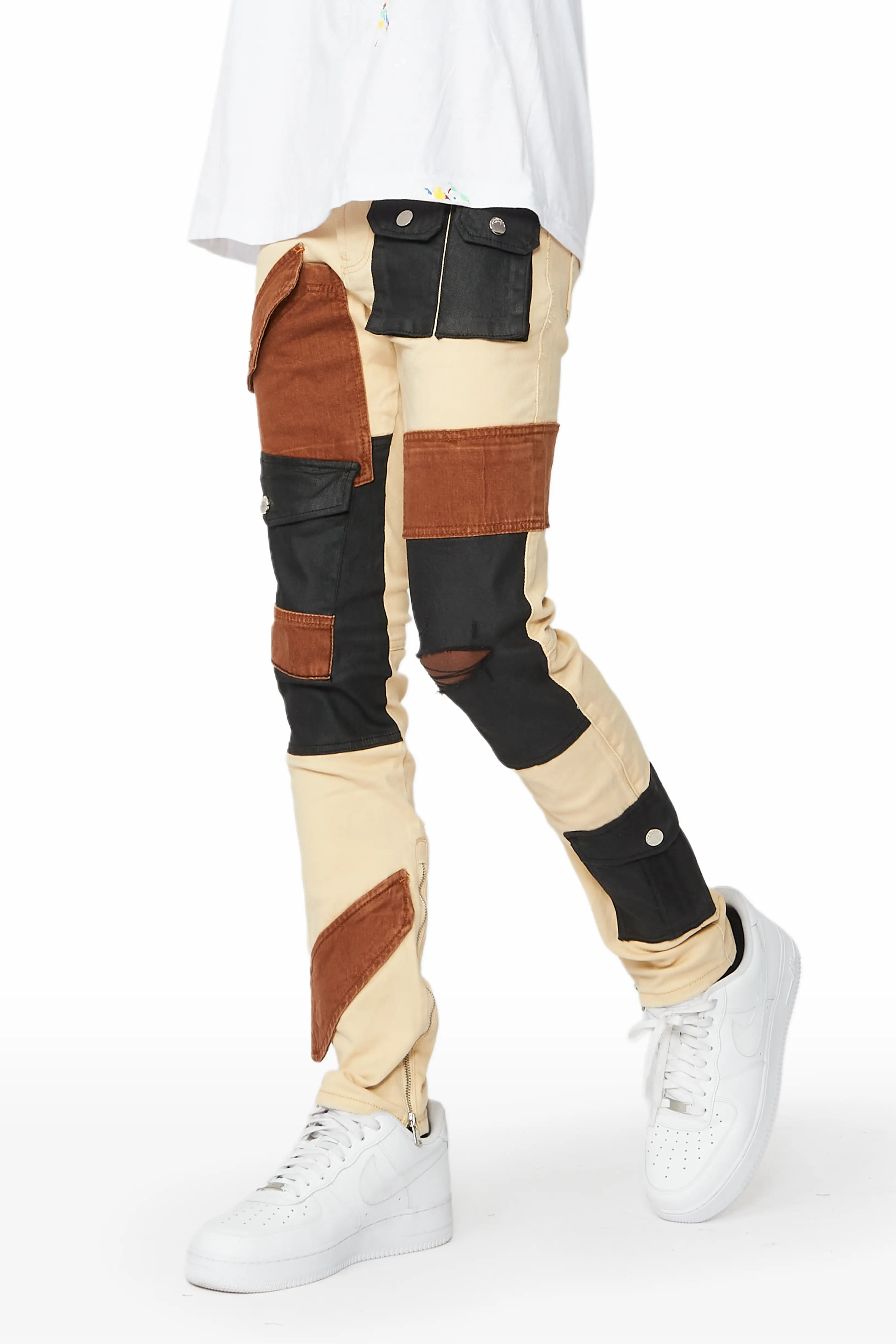 Easy Comfort Style Demarcus Beige Patch Jean