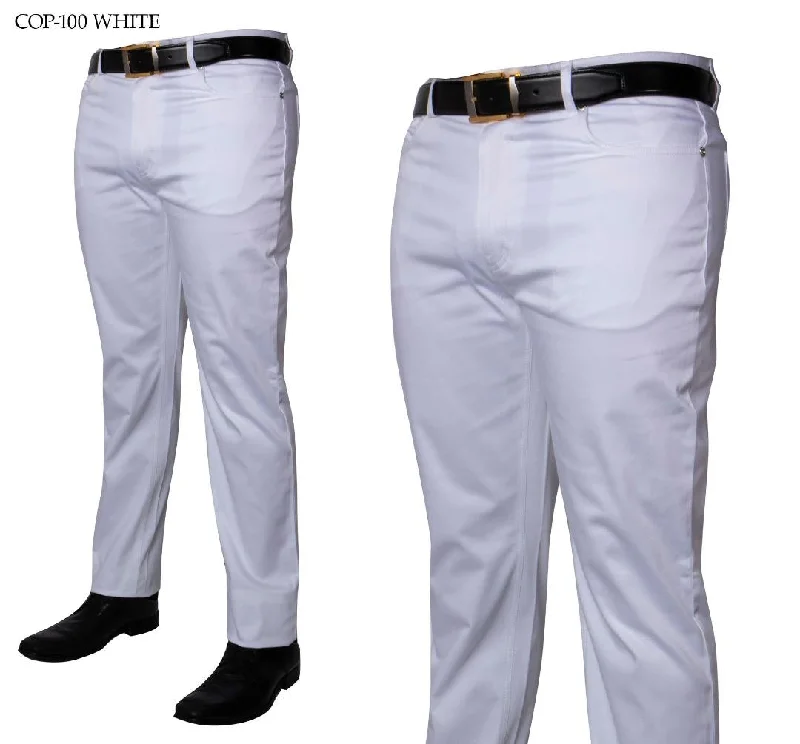 Trendy Dresses Prestige COP-100 Tailored Denim Pants White