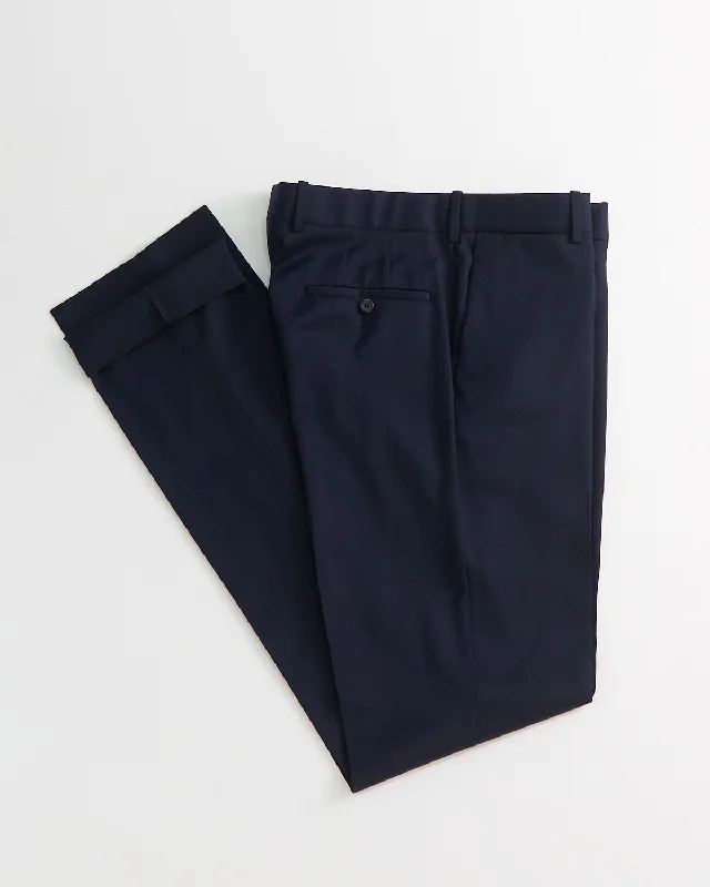 Weekend Comfort Wear 'Cade' Super 100S Navy Wool Pants