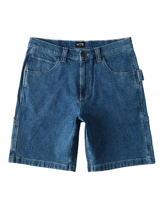 Comfortable down Bad Dog 21" Workwear Shorts - Ocean Wash